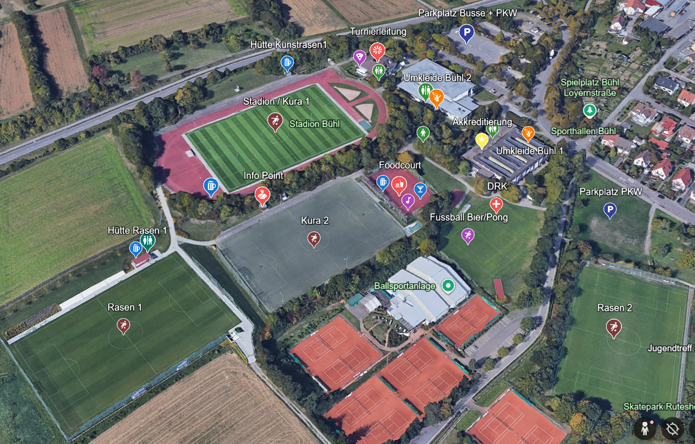 Sportpark Bühl in Rutesheim – Luftaufnahme
